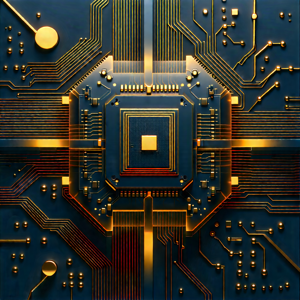 Close-up of electronic circuit