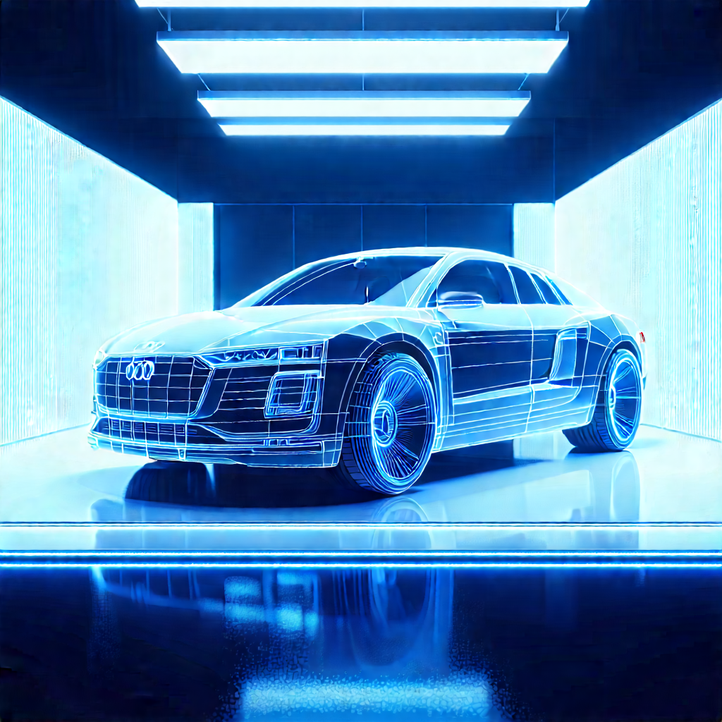 Automotive Technology In Manufacturing Facility With Futuristic Sleek