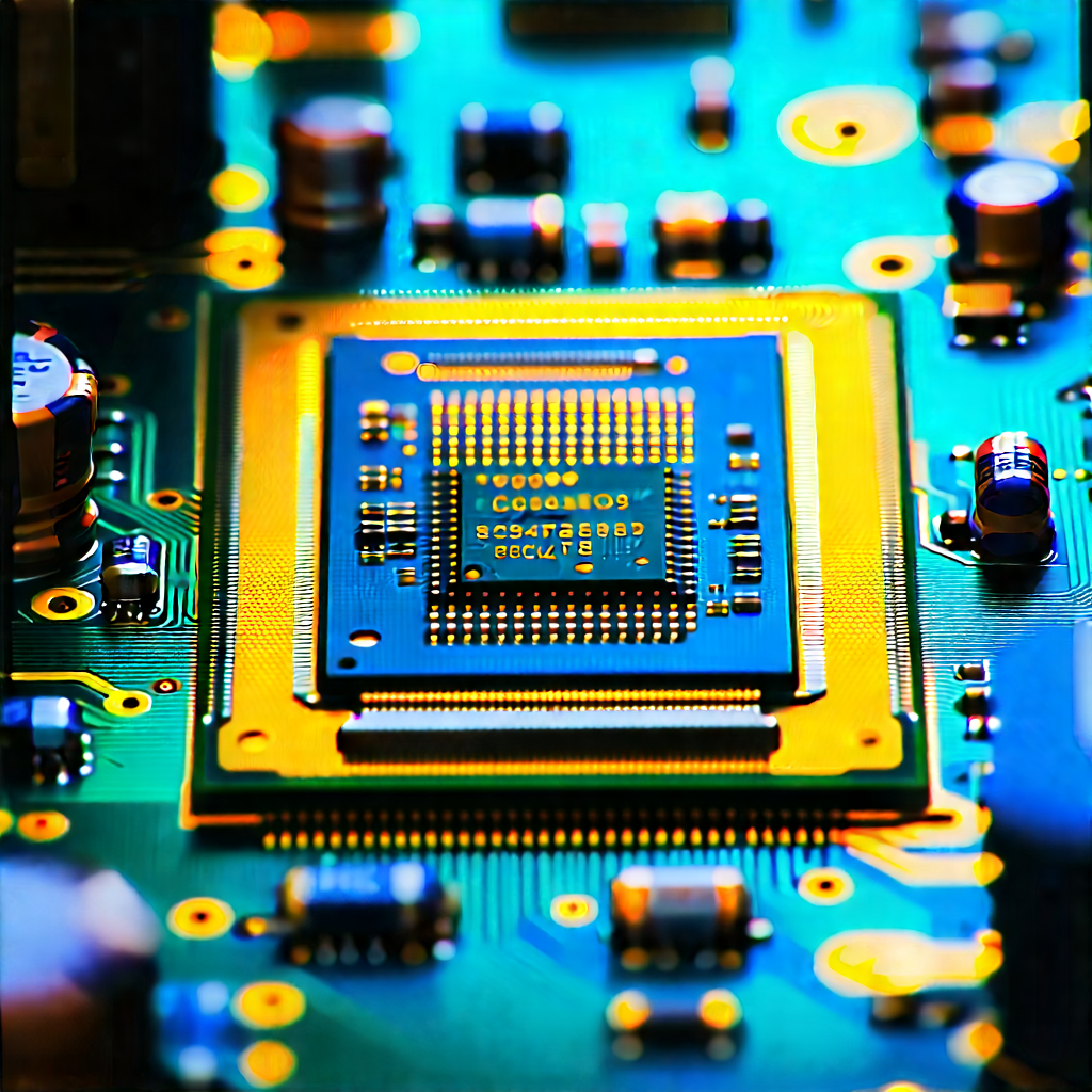 Close-up of microprocessor