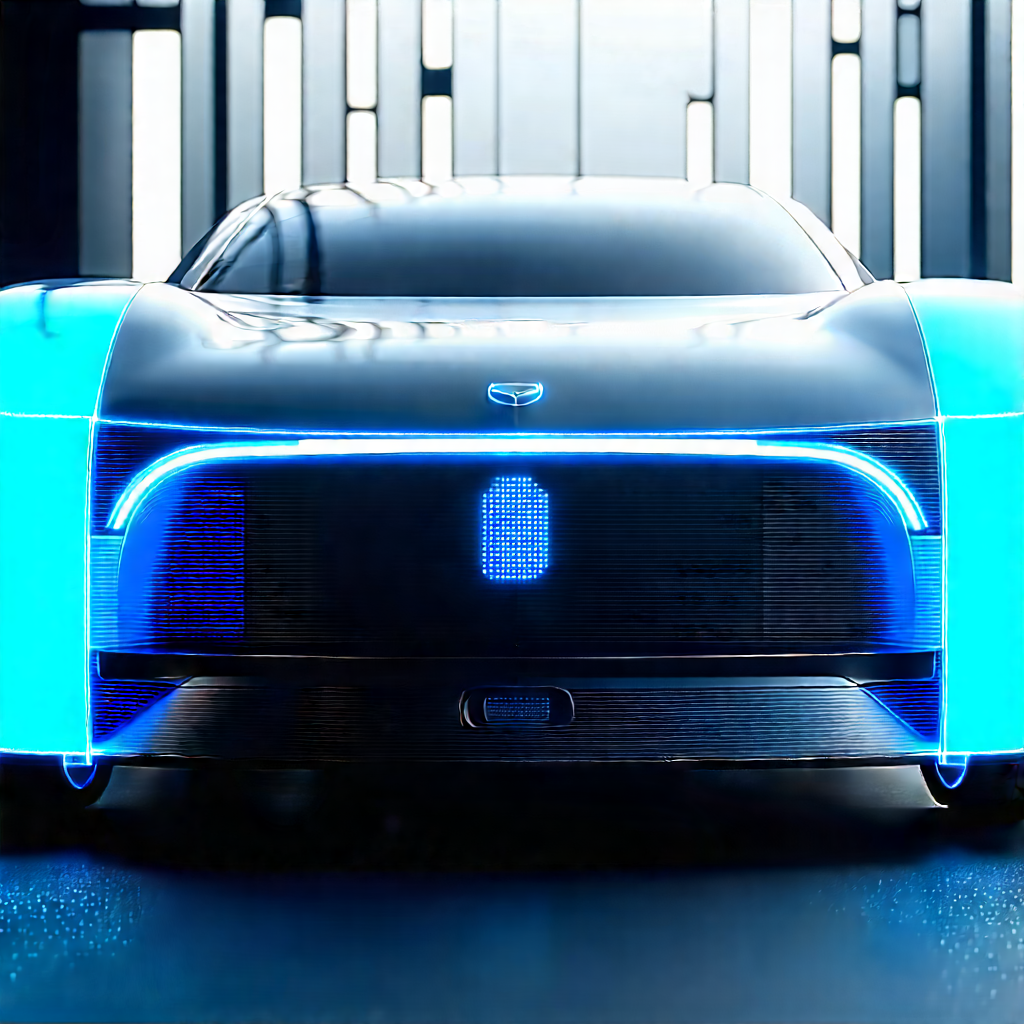 Innovative Electric Vehicle Design With Futuristic Blue