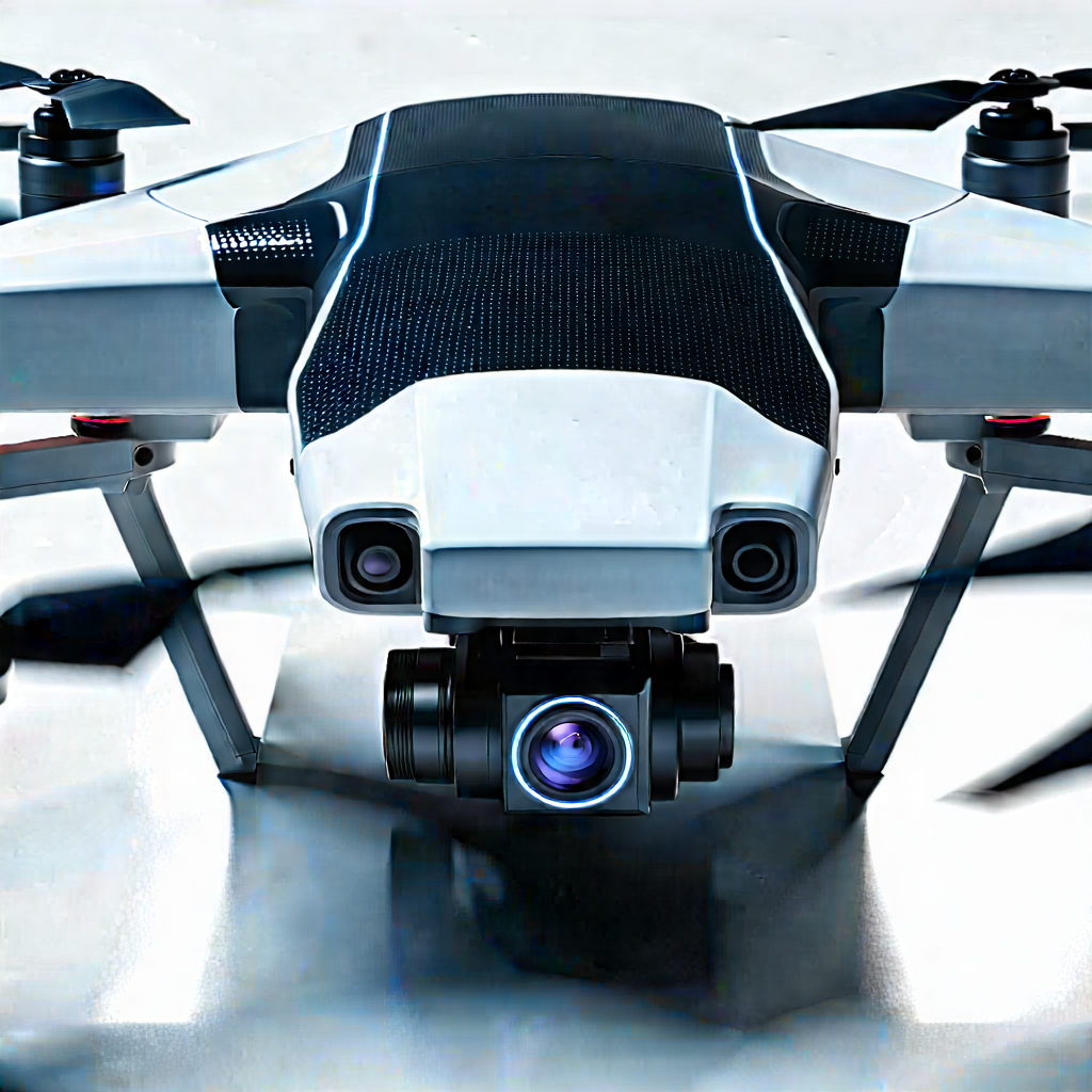 Drone With User Interface With White Drone