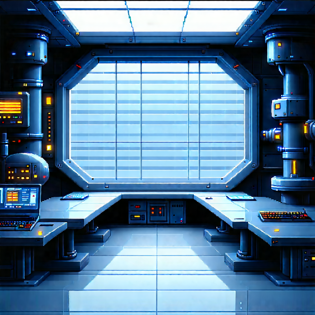 (futuristic:1.22) Research Laboratory With Image, There