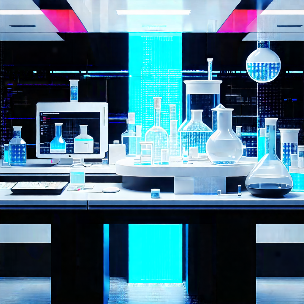 Futuristic research laboratory