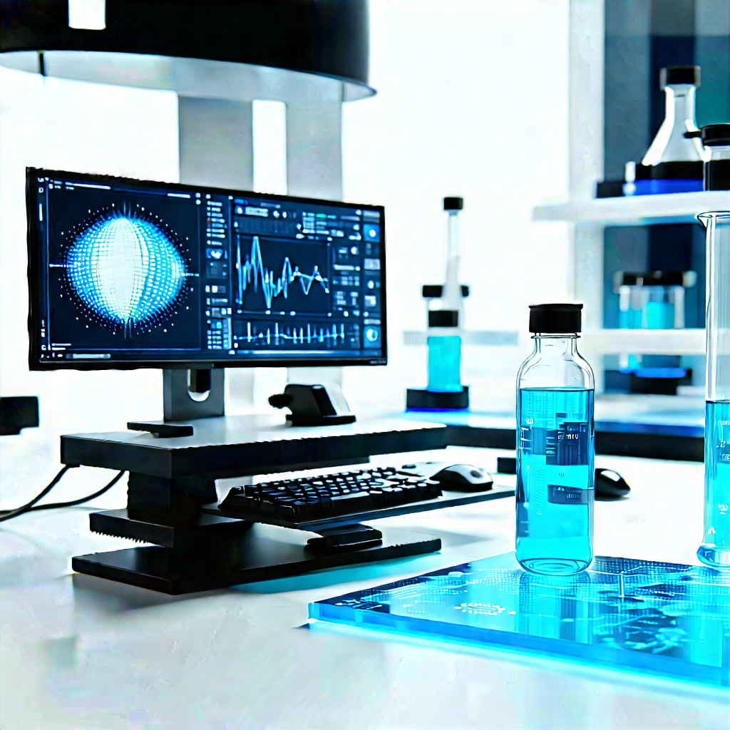 Entertainment Technology In (modern:1.2) Laboratory With Computer Desk