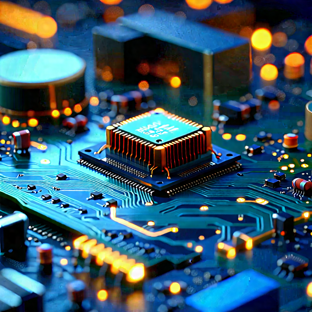 Close-up of electronic circuit