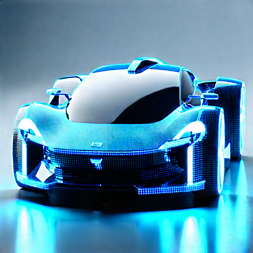 Innovative Electric Vehicle (design:1.22) With Futuristic Displayed