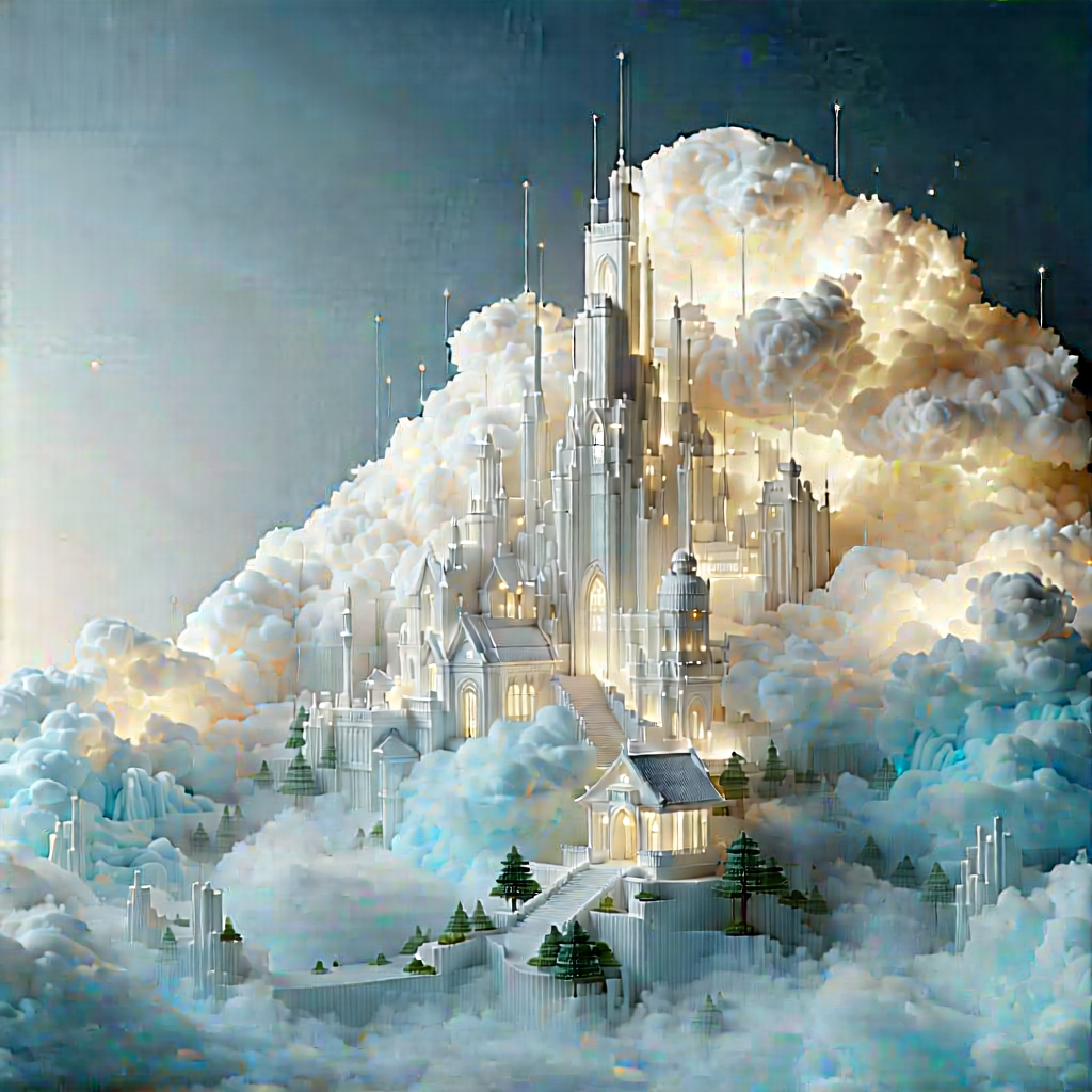 Cloud Computing Visualization With Painting Castle,
