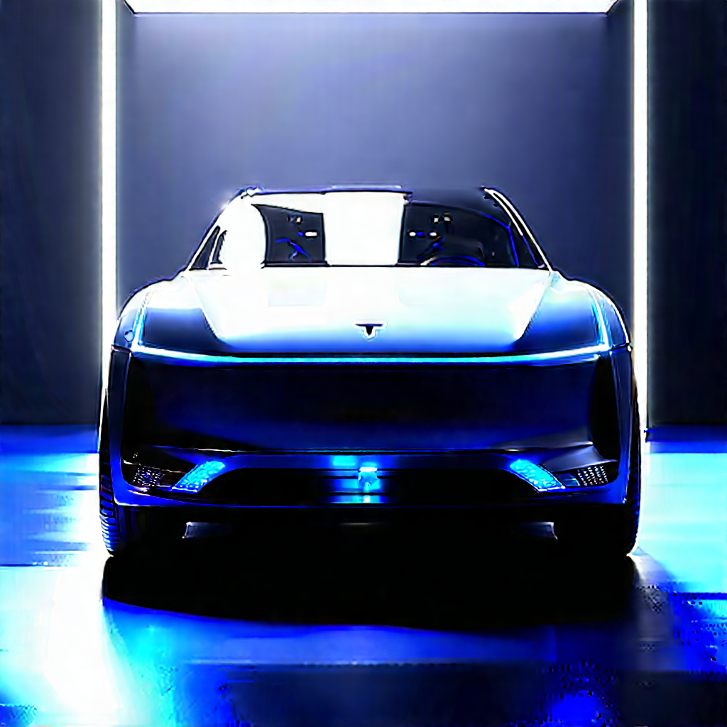 Innovative Electric Vehicle Design With Sleek, Blue
