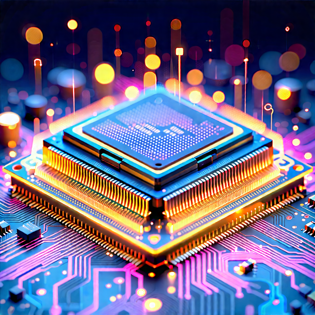 Close-up of microprocessor