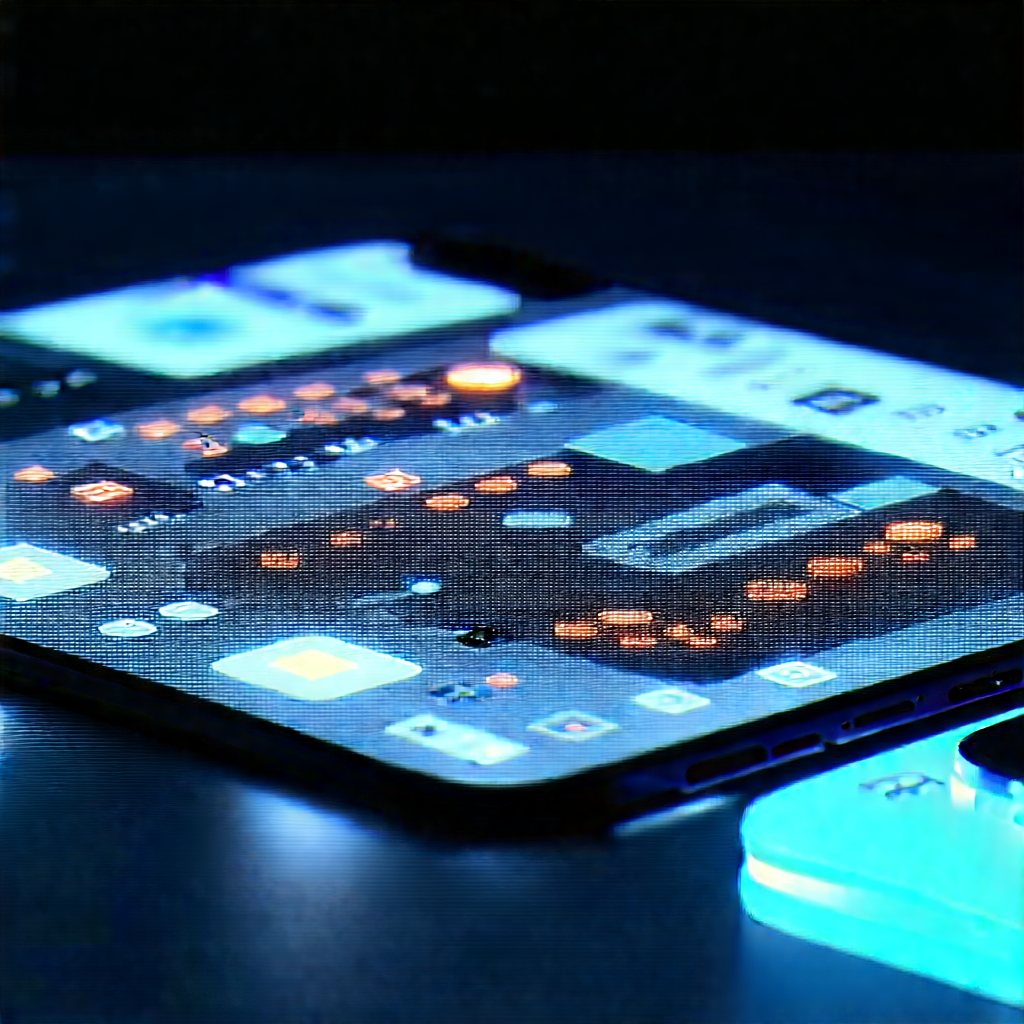 Educational Technology In Manufacturing Facility With Cell Phone