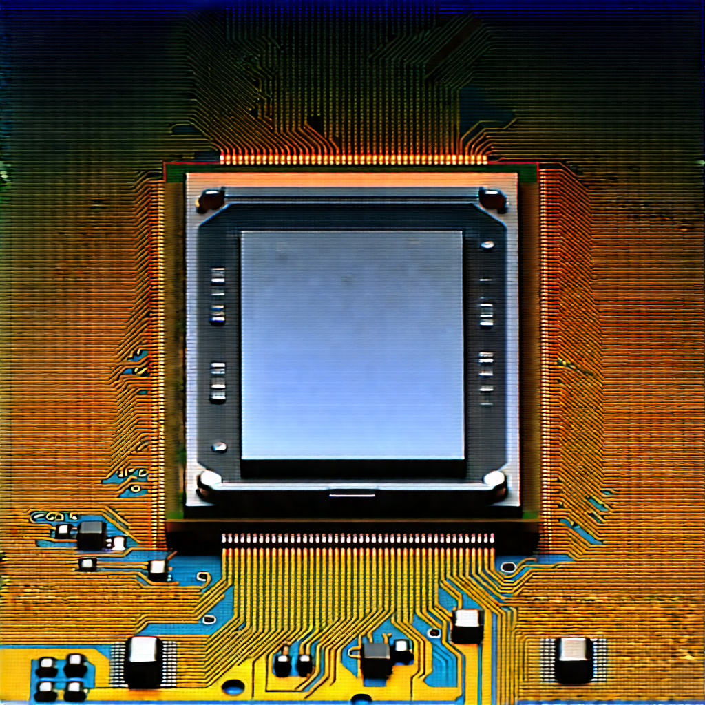 Close-up of microprocessor