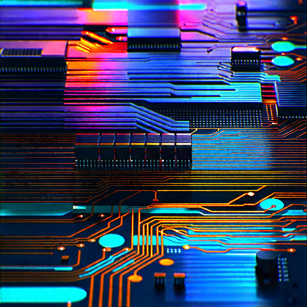 Close-up of electronic circuit