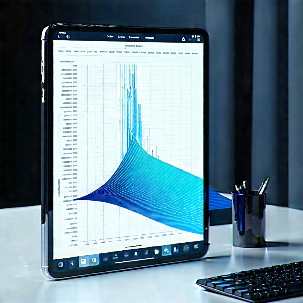Tablet With Data Visualization With Large Tablet