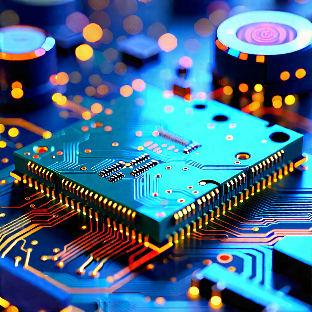 Close-up of electronic circuit