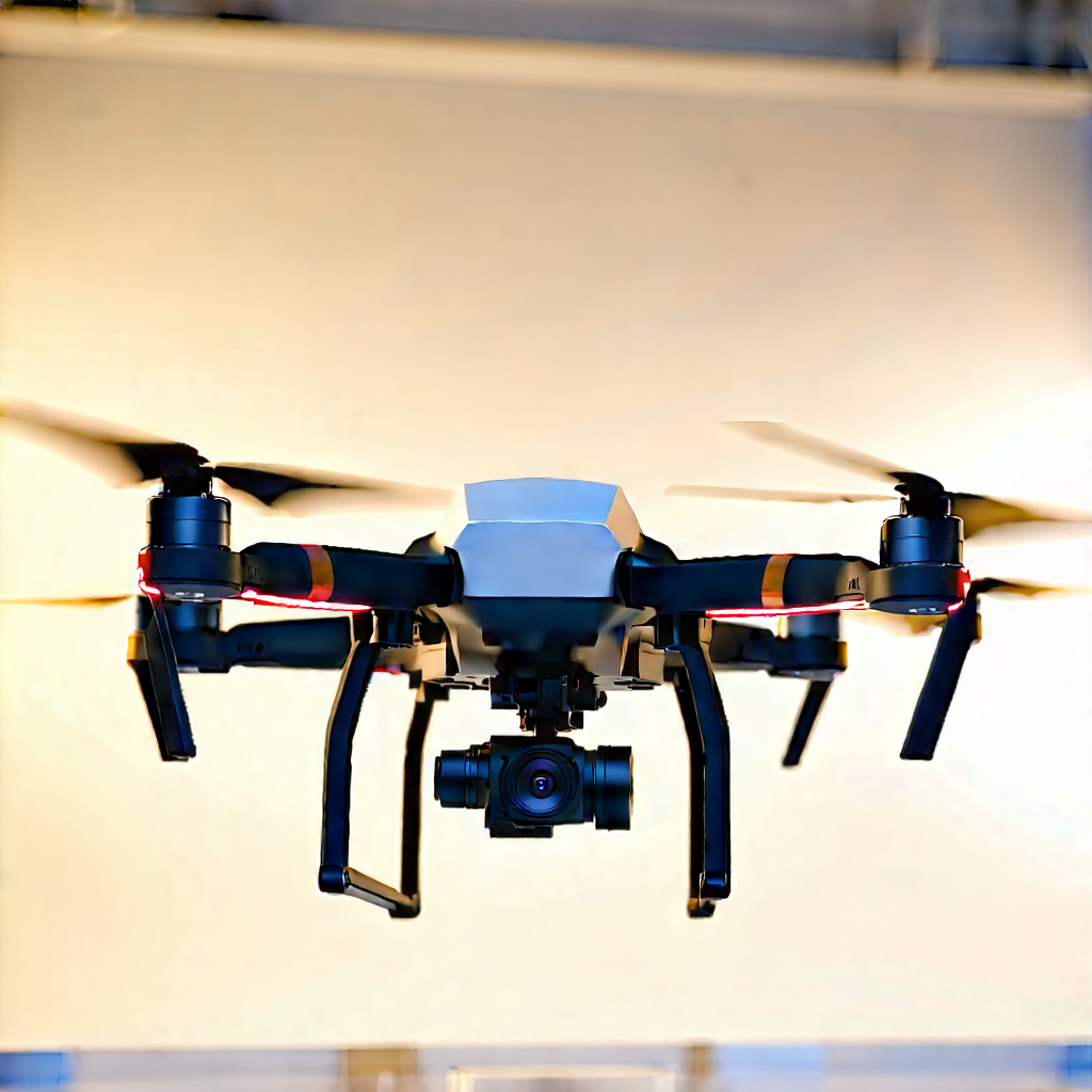 Drone With User Interface With Black White