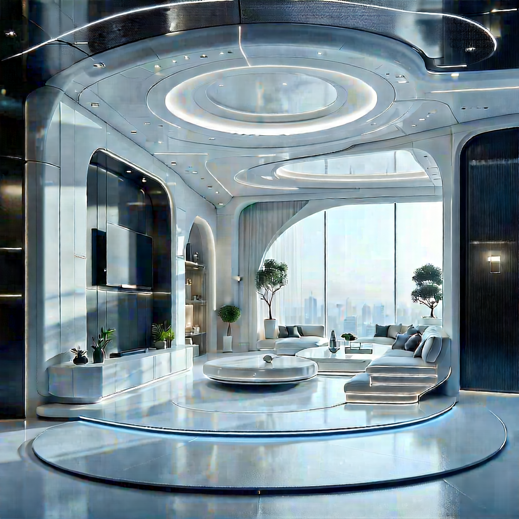 (futuristic:1.26) Smart Home With Large