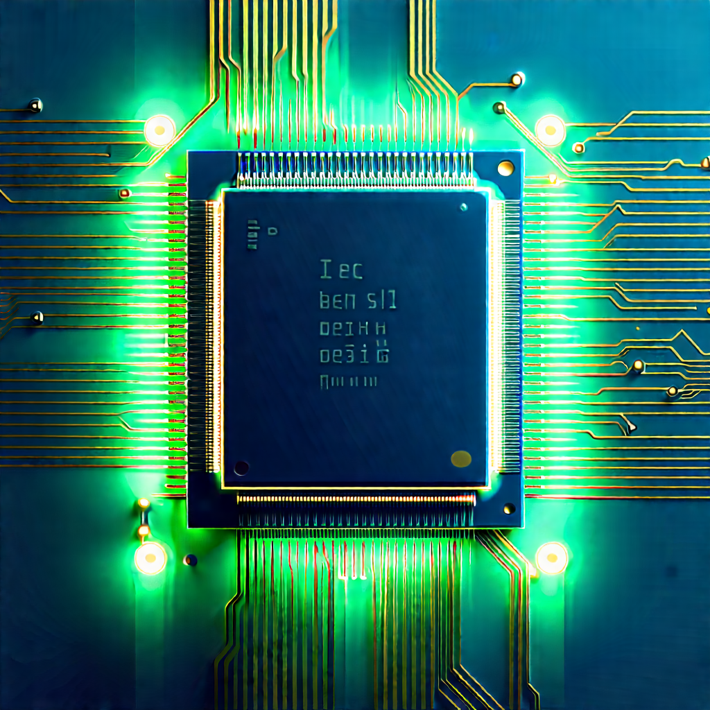 Close-up of microprocessor