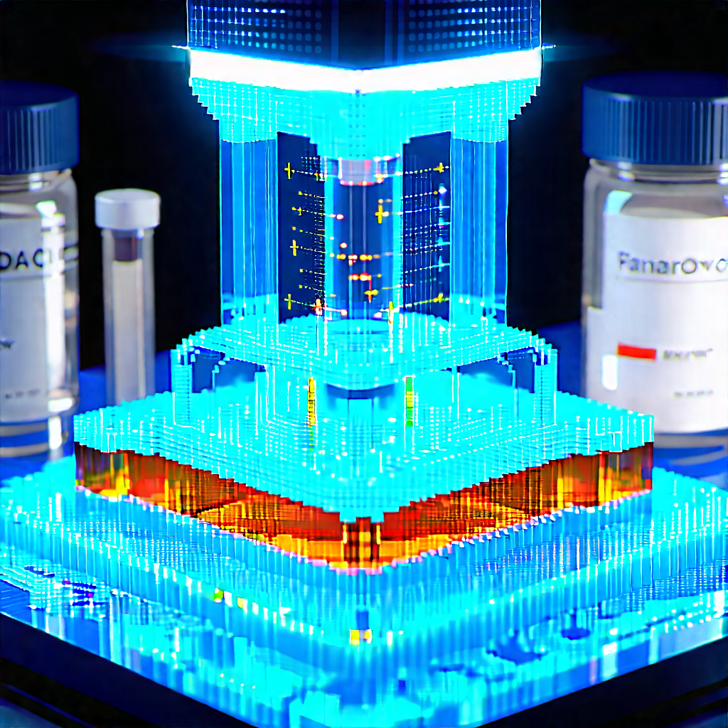 Financial Technology In (modern:1.41) Laboratory With Blue Yellow