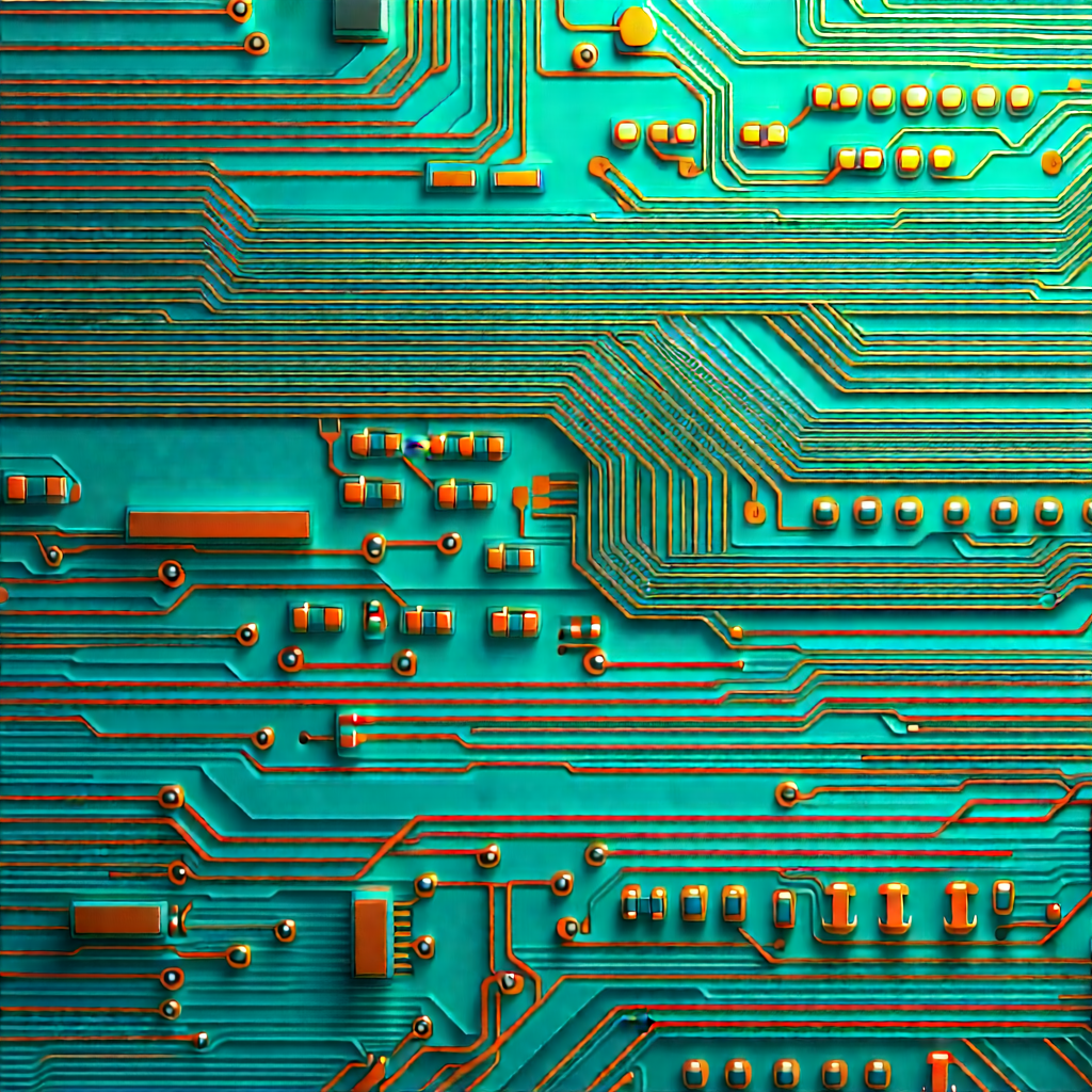 Close-up of electronic circuit
