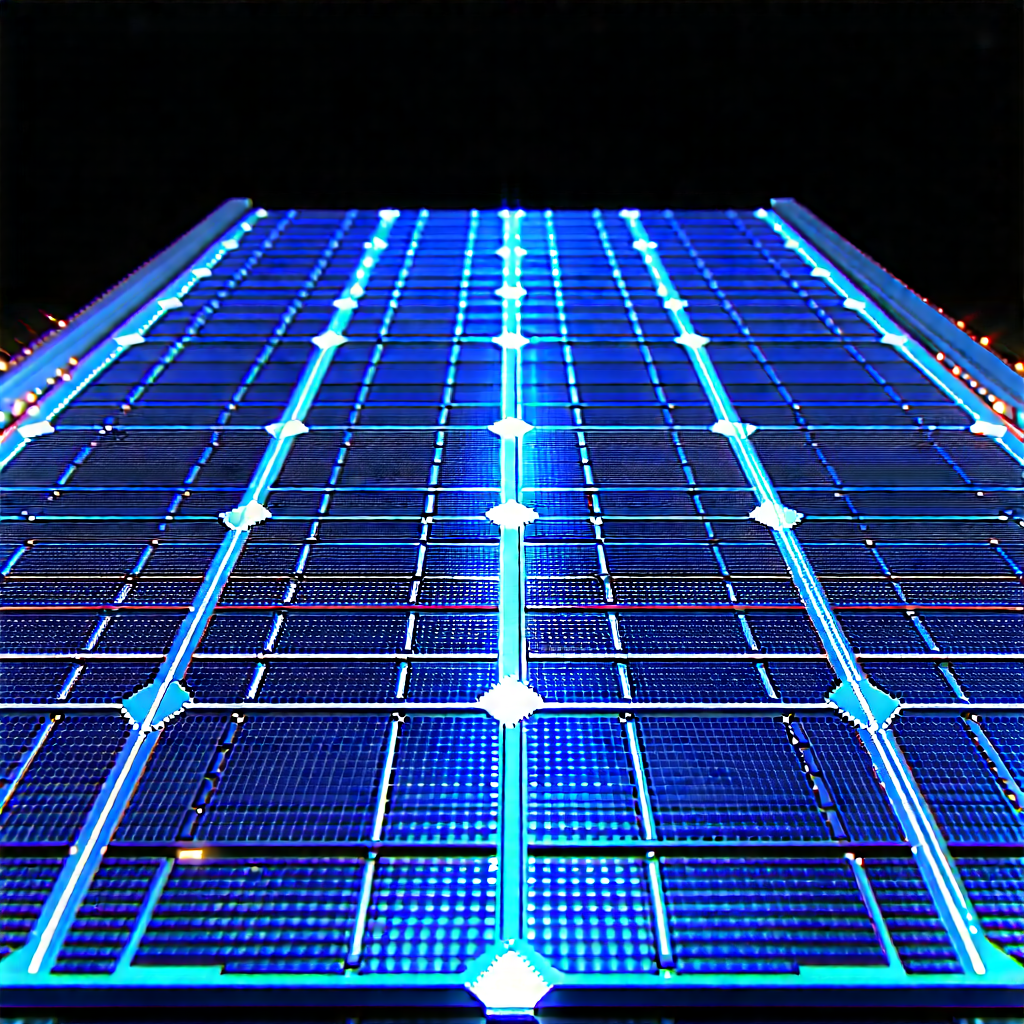 Solar panel with holographic projection