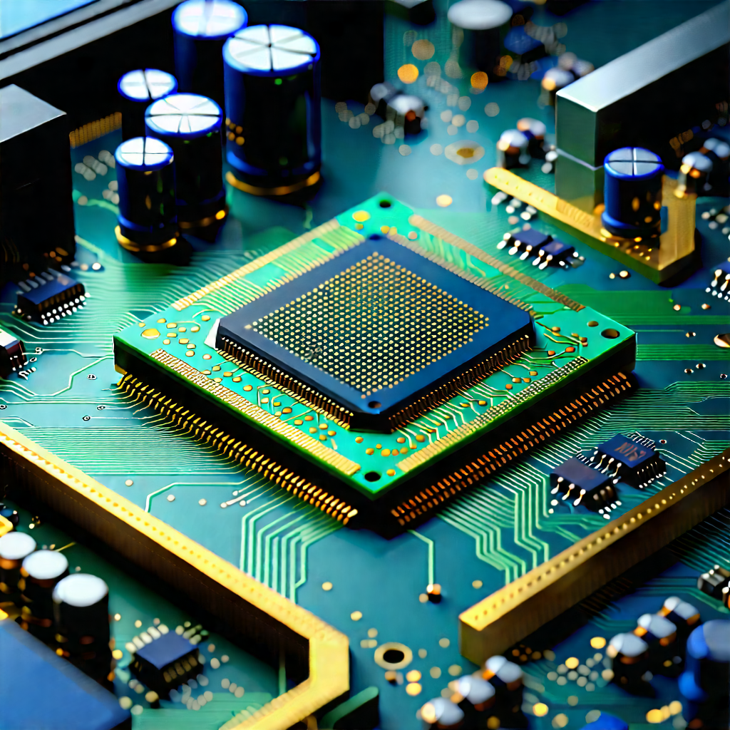 Close-up of microprocessor