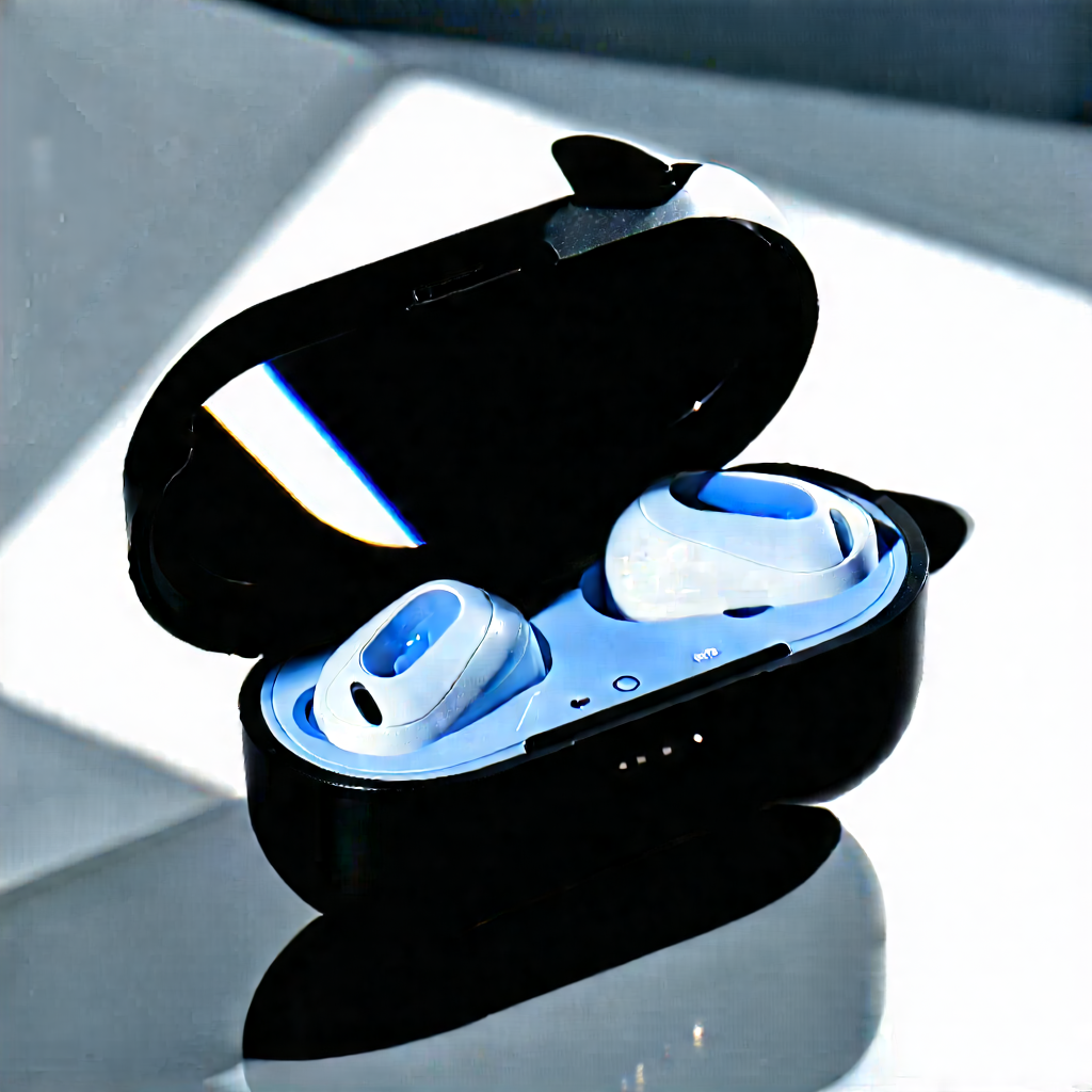Wireless earbuds with (digital:1.49) artwork