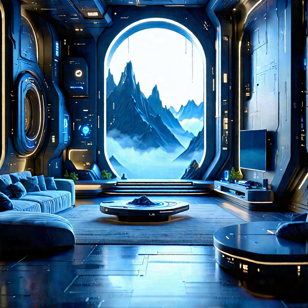 Futuristic Smart Home With Futuristic Living