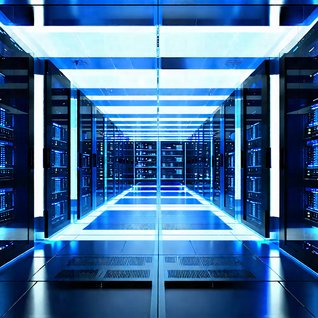 (futuristic:1.38) server room