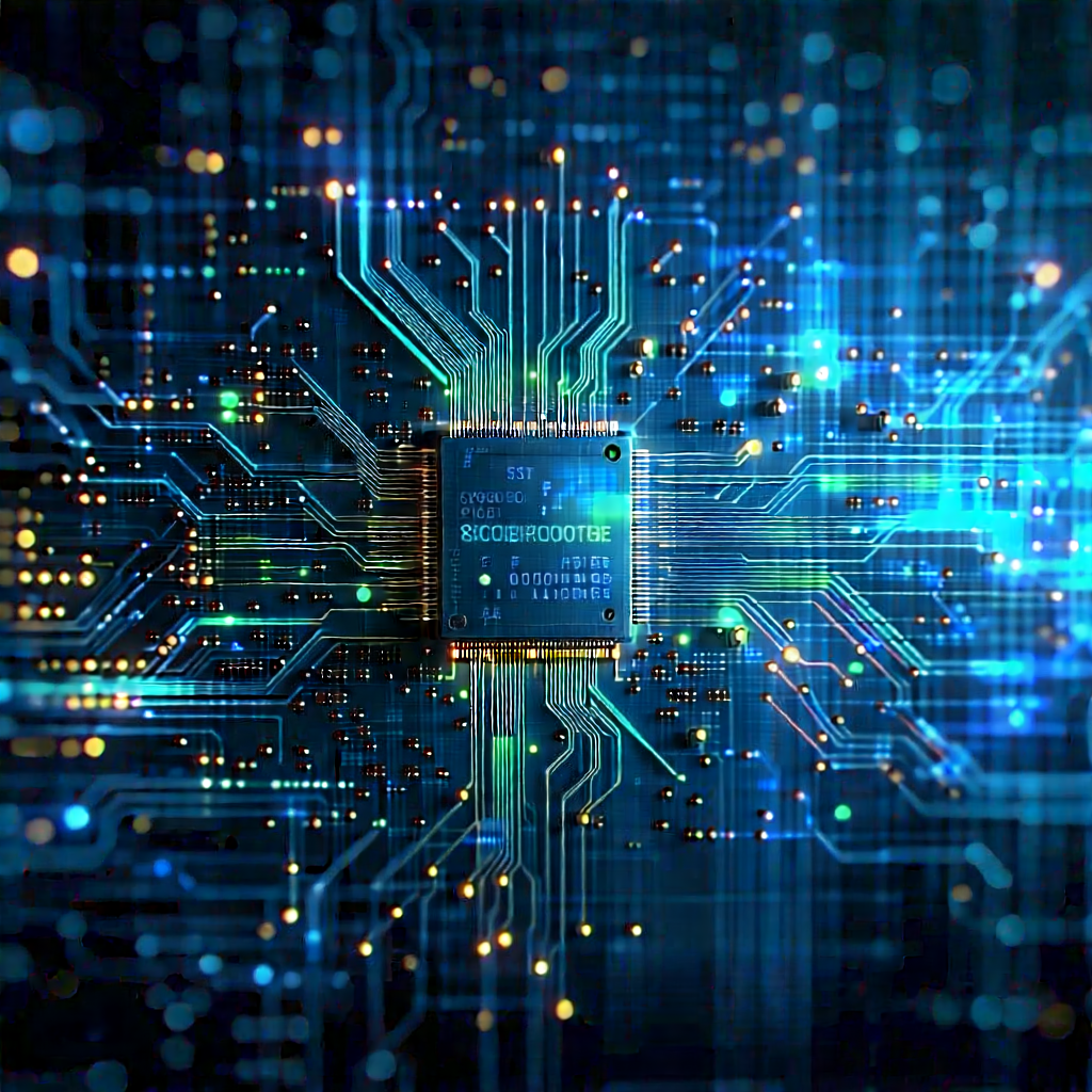 Circuit board with data streams