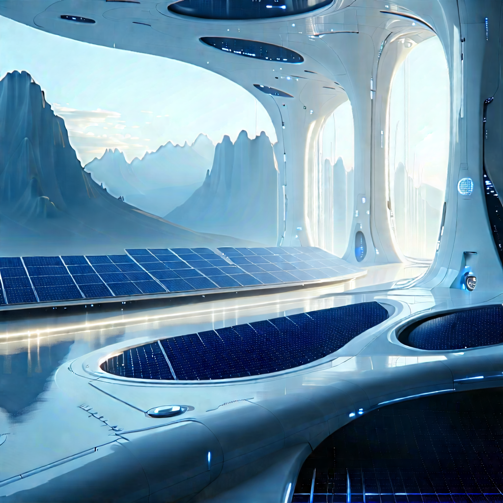 Innovative Renewable Energy Design With Futuristic Scene,