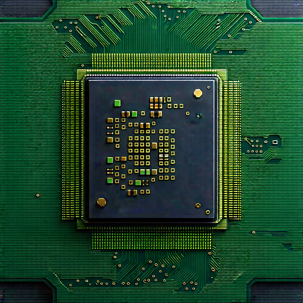 Close-up of microprocessor