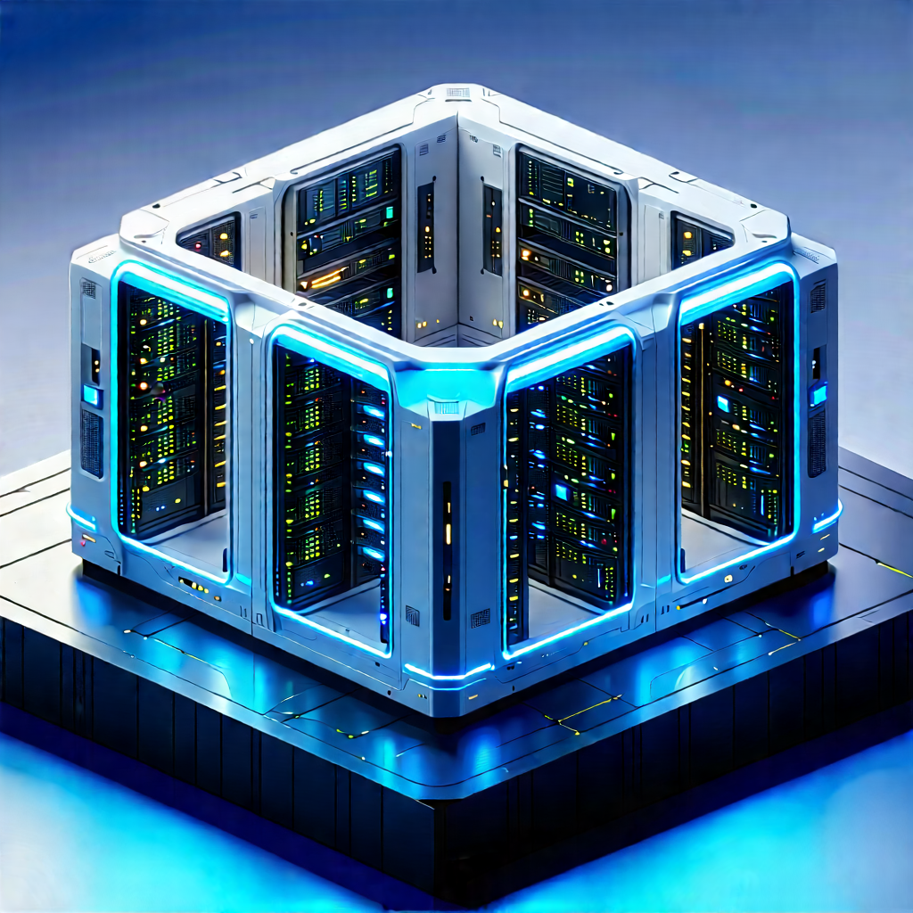 (futuristic:1.29) server room