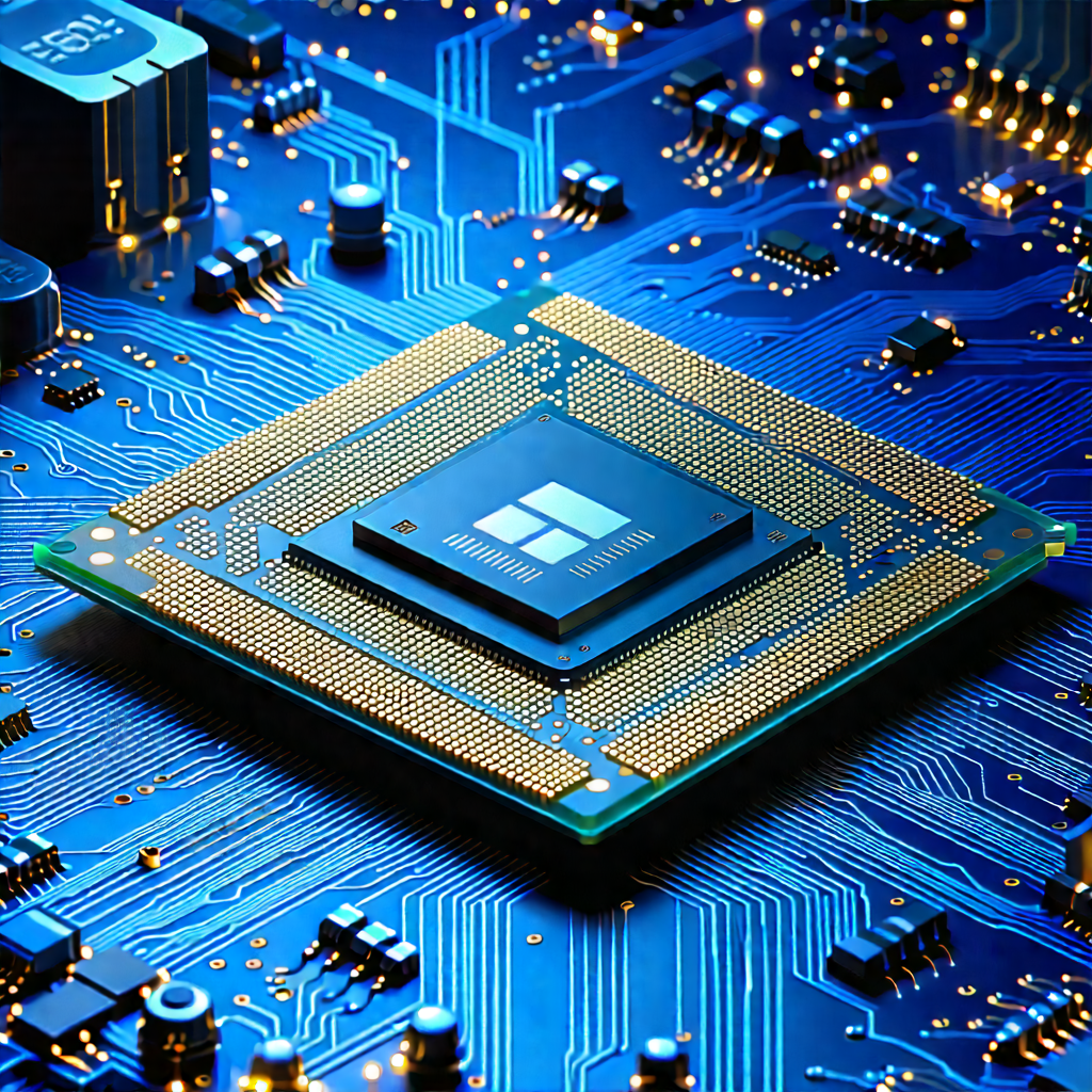 Close-up of microprocessor
