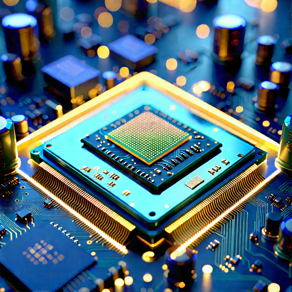Close-up of microprocessor
