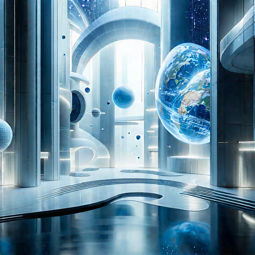(futuristic:1.49) Innovation Hub With Futuristic Scene,