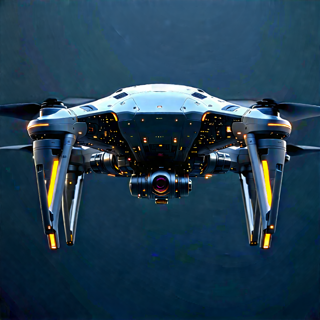 Drone With Data Visualization With Large Drone