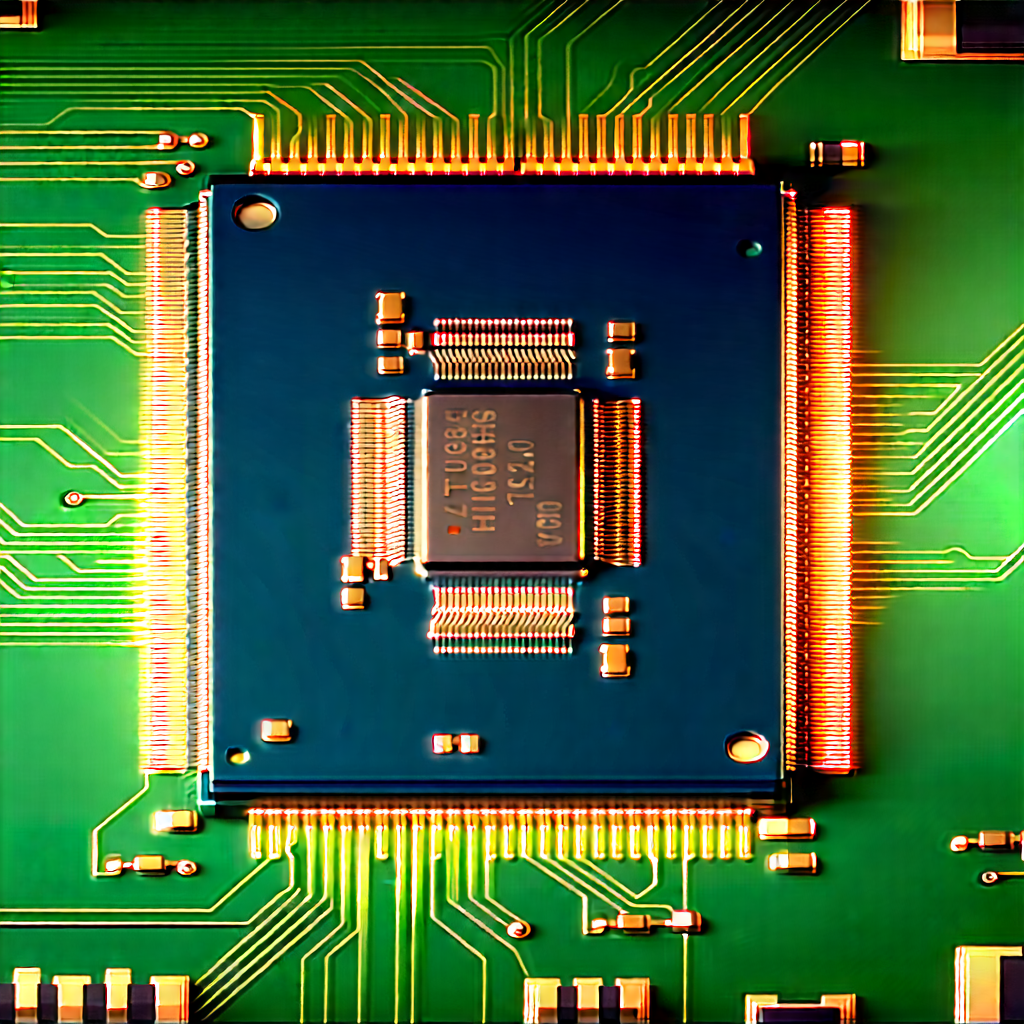 Close-up of microprocessor