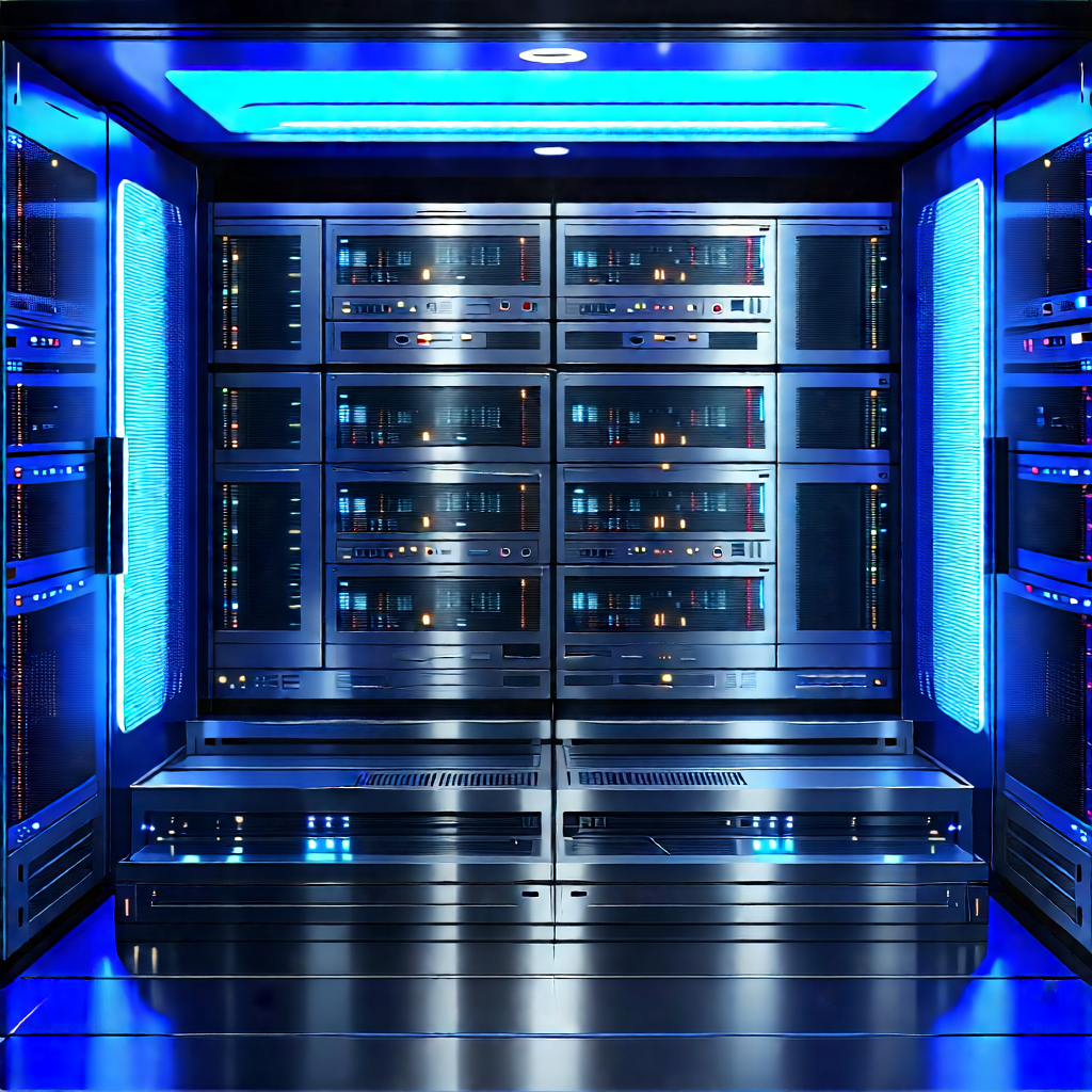 (futuristic:1.23) server room