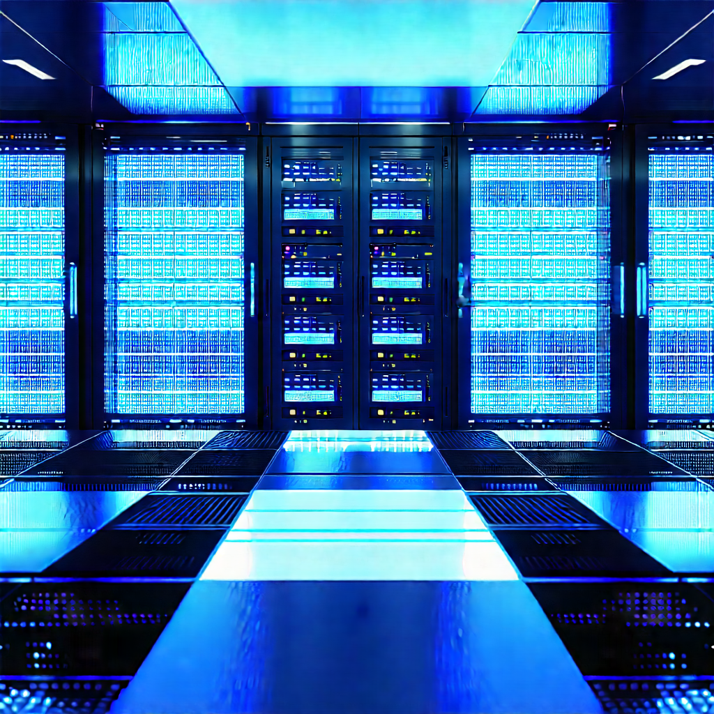 Futuristic Server Room With Image, There