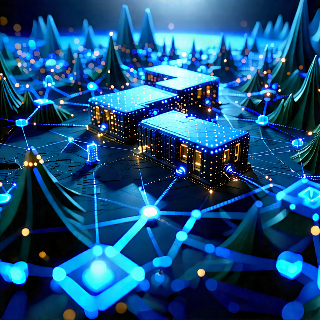 Blockchain Network Visualization With Image, There
