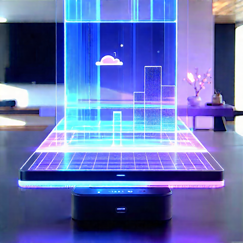 Smart home device with holographic display