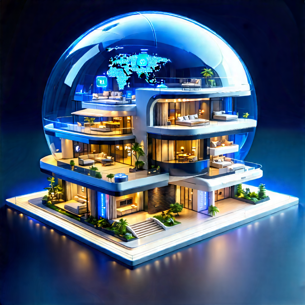 Futuristic Smart Home With Large, Modern