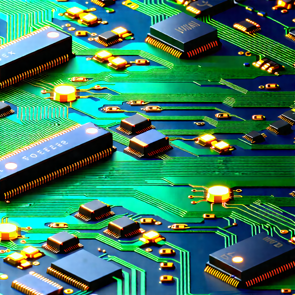 Close-up of electronic circuit