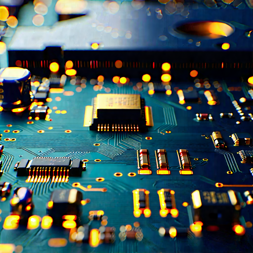Close-up of electronic circuit