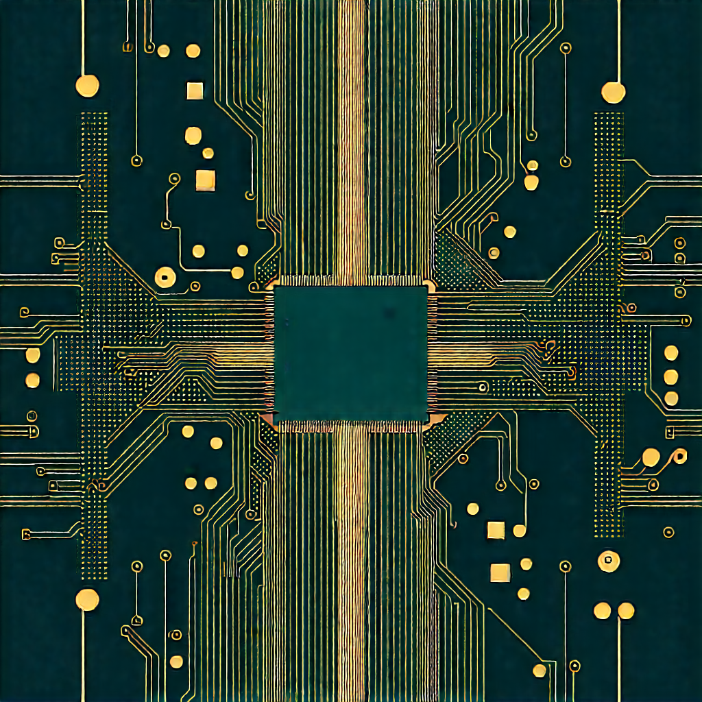 Circuit board with digital particles