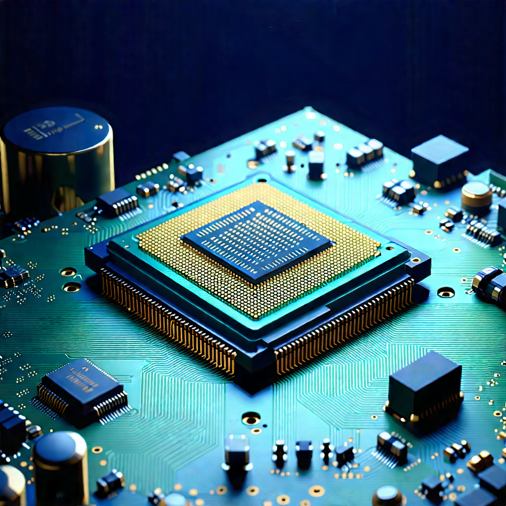 Close-up of microprocessor