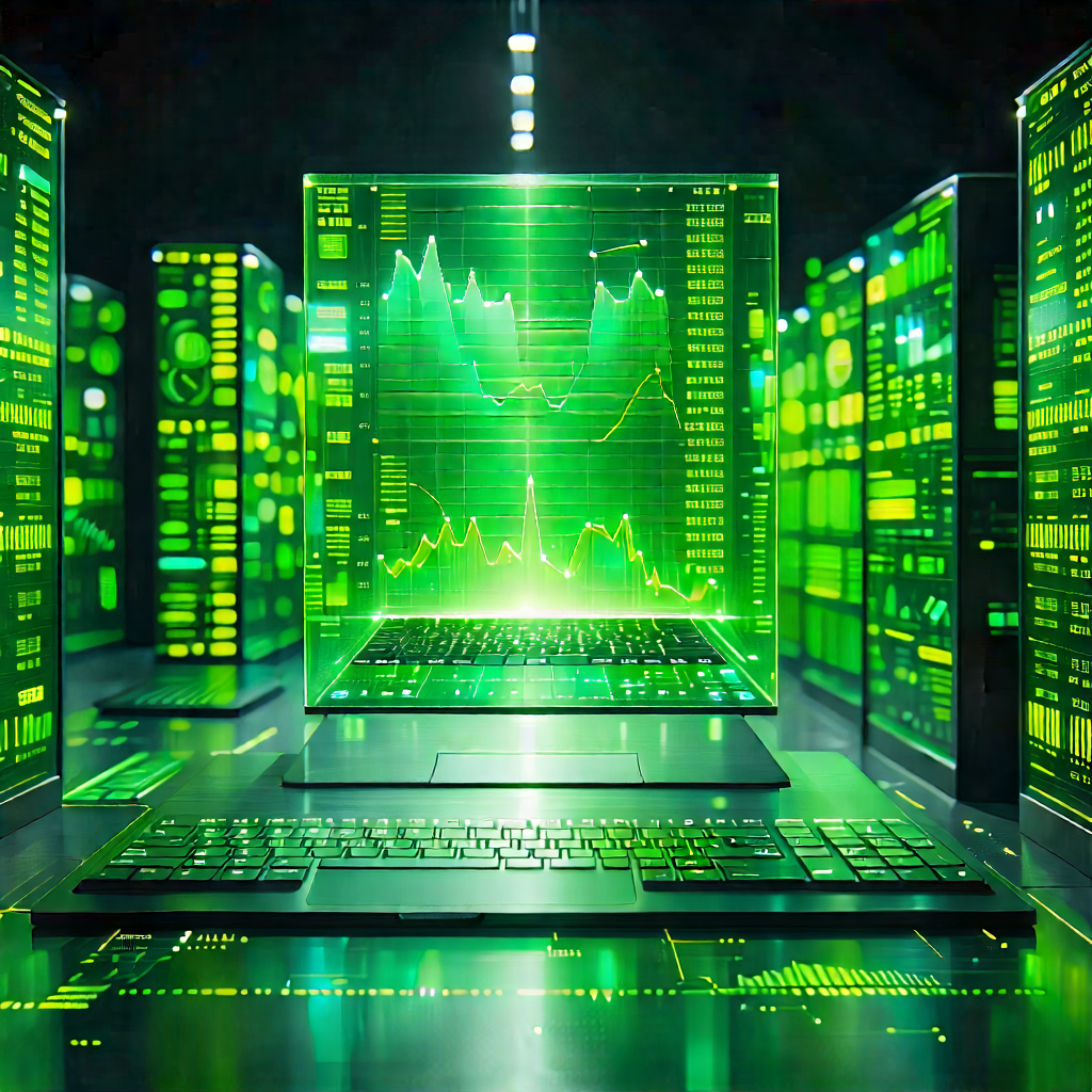 Financial Technology In Manufacturing Facility With Laptop Computer