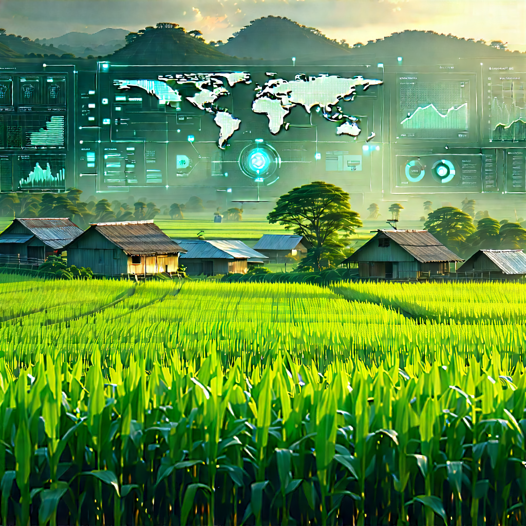 Agricultural Technology In Tech Office With Image, There