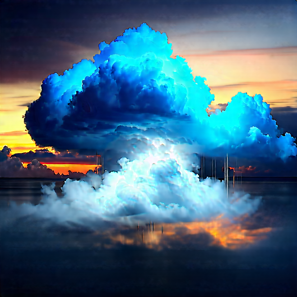 Cloud Computing Visualization With Large Blue