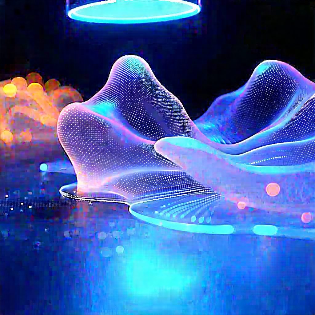 Entertainment Technology In Tech Office With Blue Light